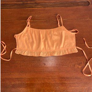 Beginning Boutique Orange Open Back Crop Top Size US 4/ AU 8